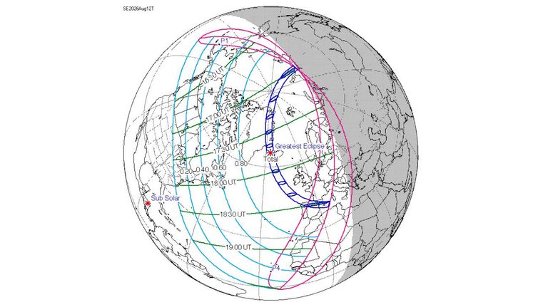 Eclipse solar total: la trayectoria generará una ilusión óptica en los mapas