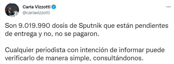El mensaje de Vizzotti contra el programa de Lanata.
