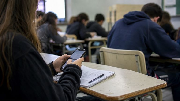 Uso smartphones en la escuela