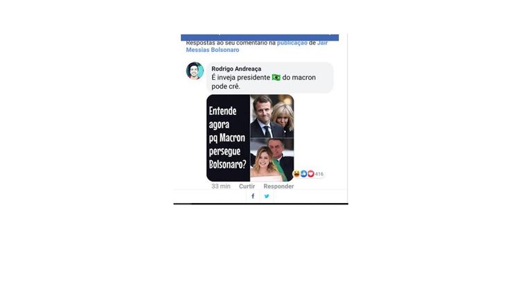 Bolsonaro se burló de la mujer de Macrón