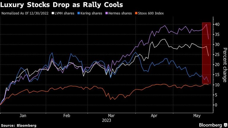 Luxury Stocks Drop as Rally Cools