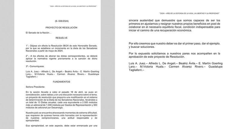 Proyecto del PRO en el Senado