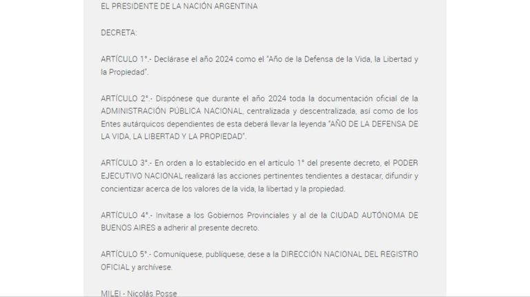 Decreto Milei