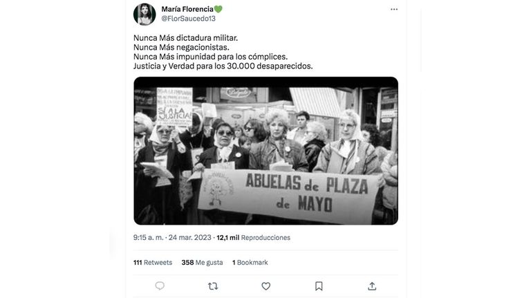 Nunca Más es tendencia en Twitter 