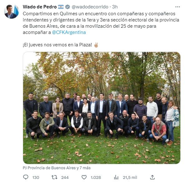 Tweet Wado de Pedro