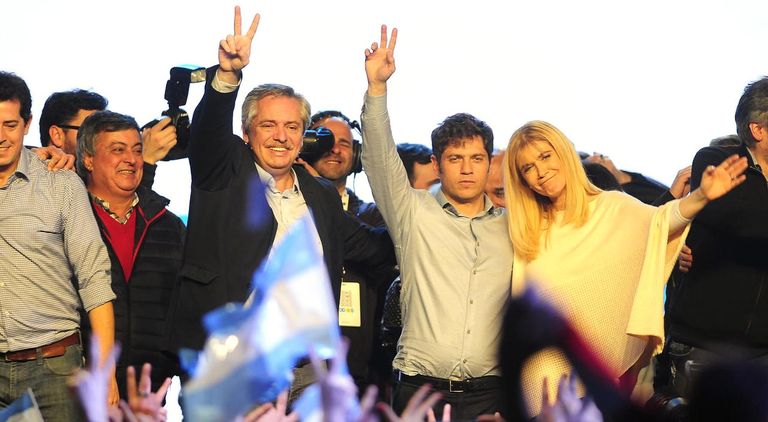 Alberto festejando PASO2019