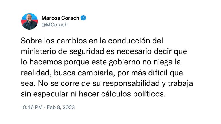 Tuits Marcos Corach 20230209