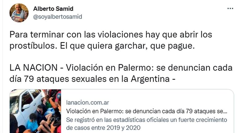 Twitter de Alberto Samid 20220302