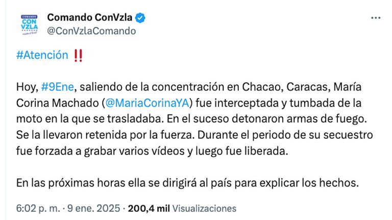 María Corina Machado 20250109