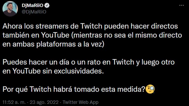 Los streamers podrán transmitir en Twitch, Instagram y TikTok de manera simultánea