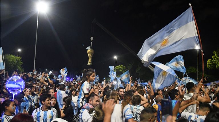 La llegada de la Selección argentina a Ezeiza