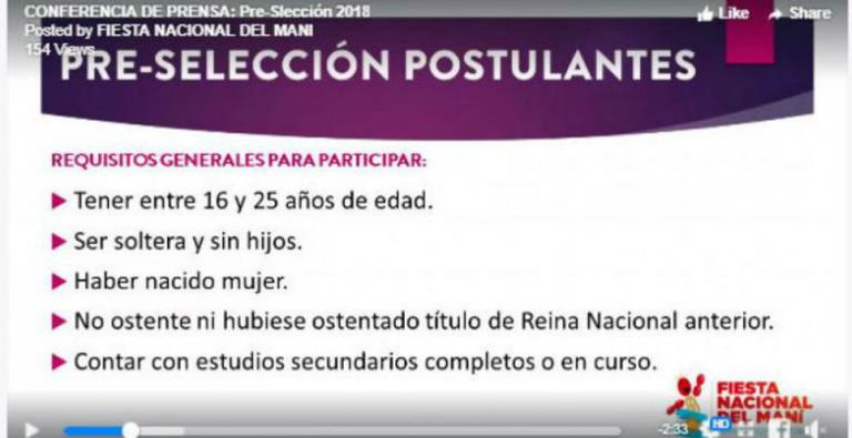 Requisitos para postularse como reina para la