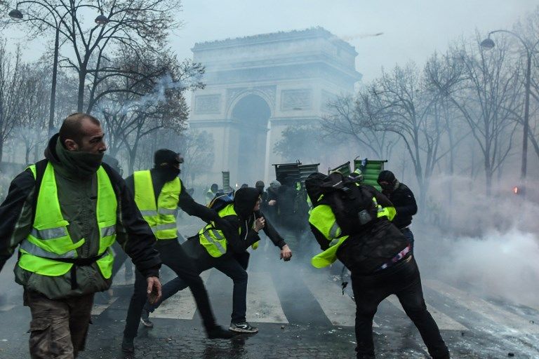 Violentas protestas en París el 1 de diciembre