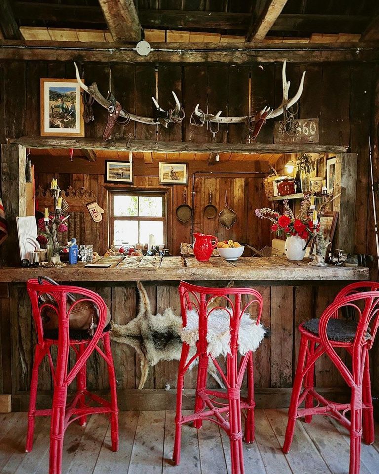 Juliana Awada en su casa de la Patagonia