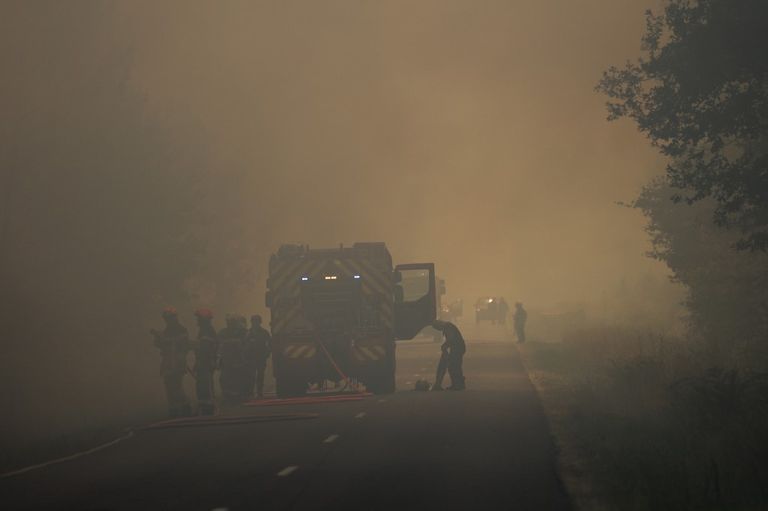 Incendios forestales causados por el calor en Francia