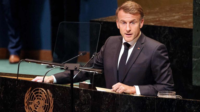 Emmanuel Macron en la ONU 20250922