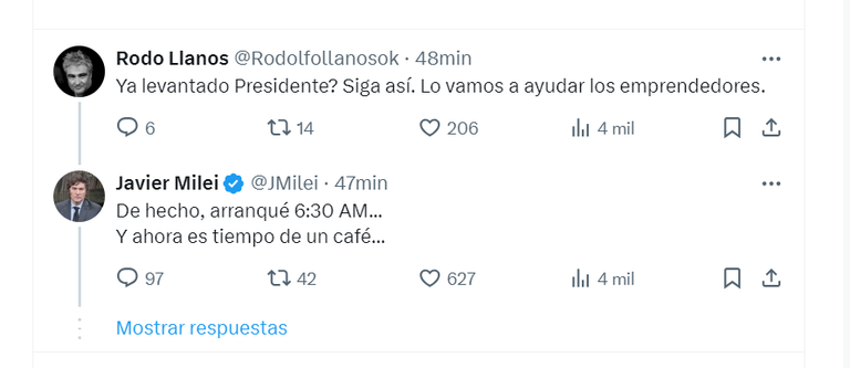Milei sobre Bilardo