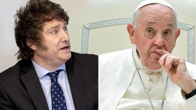 Javier Milei y el Papa Francisco