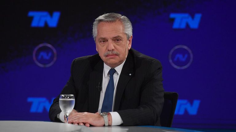 Alberto Fernández en TN 20220824