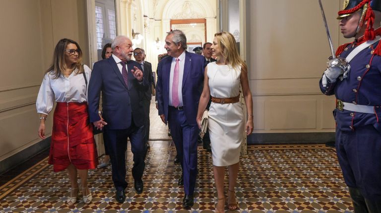 Luiz Inácio Lula da Silva en la Casa Rosada
