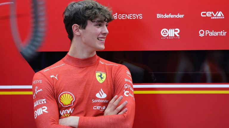Oliver Bearman, el piloto inglés que debutó en Ferrari con apenas 18 años.