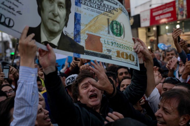 Presidential Candidate Javier Milei Holds Campaign Event