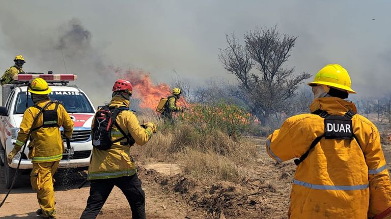 Incendio en la zona de Cabalango