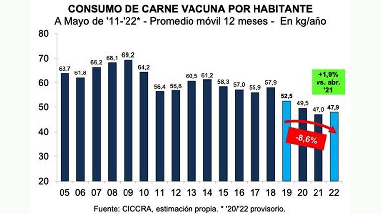 Consumo de carne mayo 2022 20220620