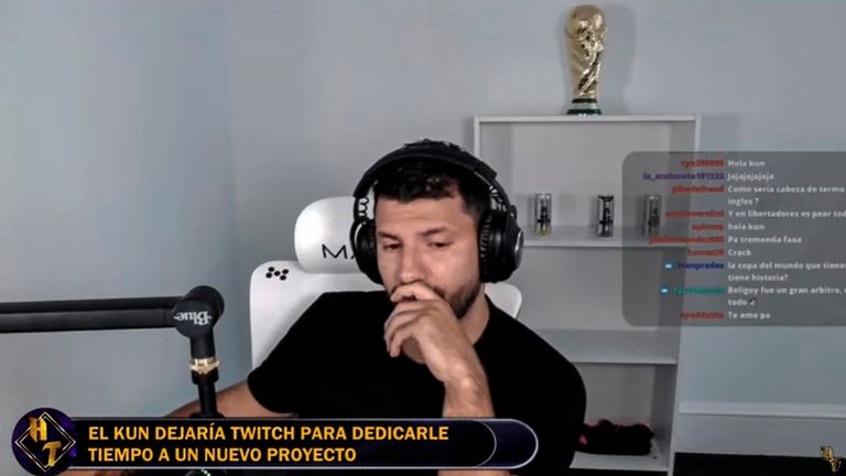 El “Kun” Agüero deja Twitch