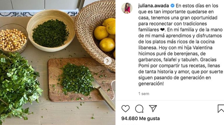 cocina de Juliana Awada 20200416.