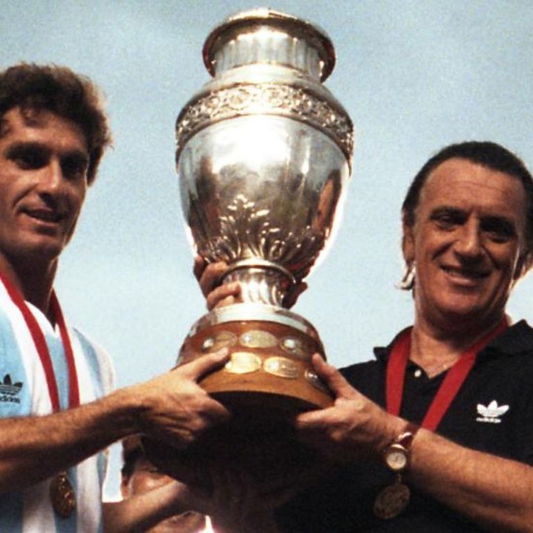 Oscar Ruggeri y Alfio Basile
