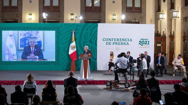Alberto Fernández en videoconferencia conjunta con su par de México, Andrés Manuel López Obrador