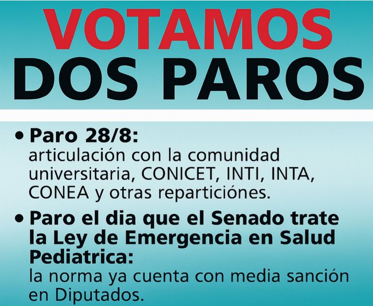 Mensaje del personal de Garrahan