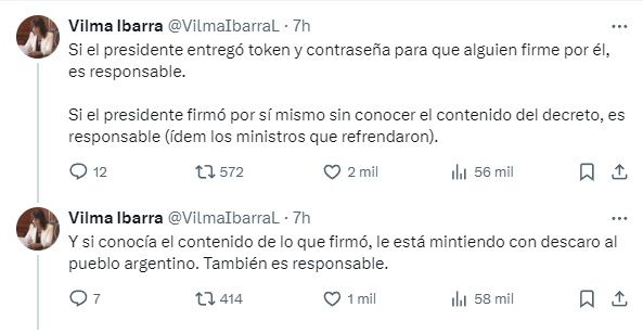 Tuit Vilma Ibarra