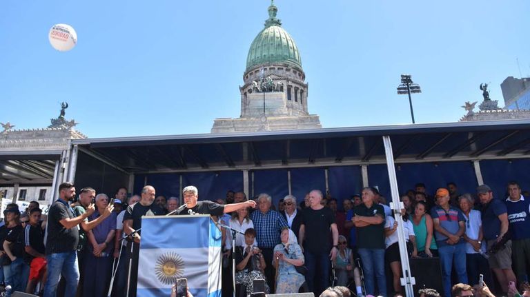 Paro de la CGT palco
