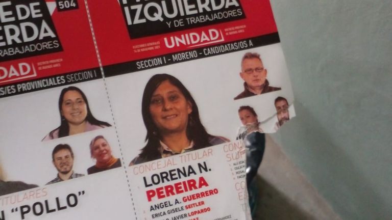 Boletas rotas del Frente de Izquierda