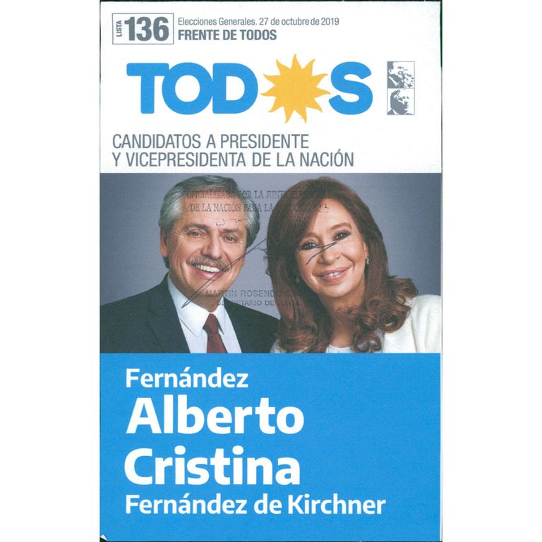 boletas presidenciales 27 octubre