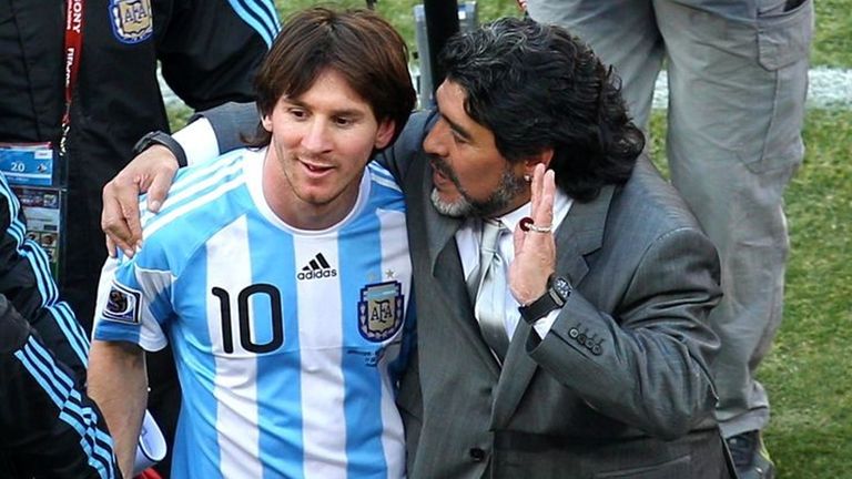 Messi y Maradona
