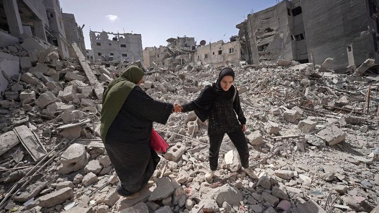 Khan Yunis, en ruinas.