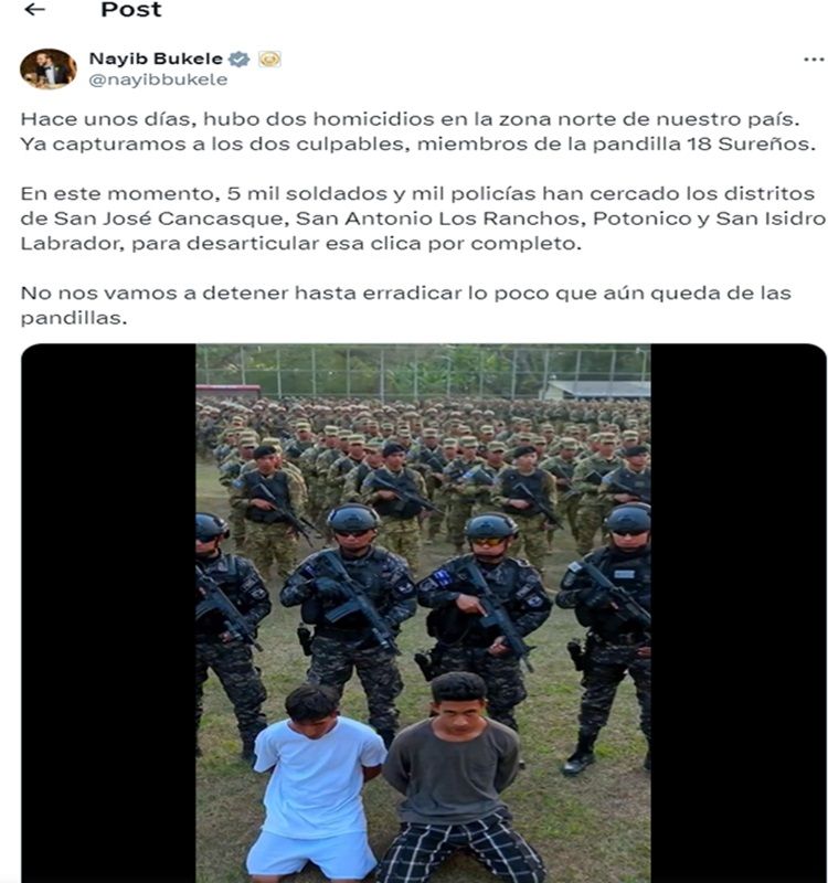 Nayib Bukele contra las maras