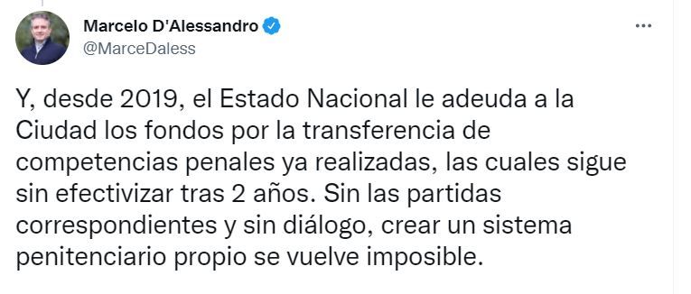 El mensaje de D´Alessandro.