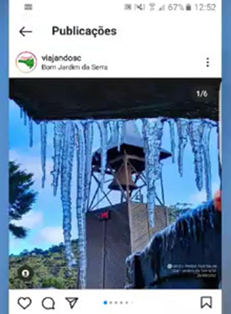 nevó en el estado de Santa Catarina, Brasil 20210629