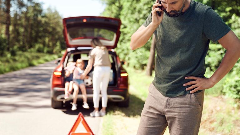 Familia en auto