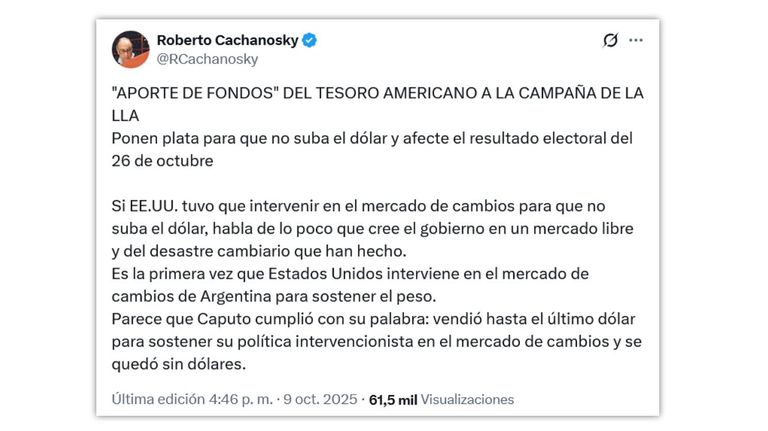 Roberto Cachanozky - Ponen plata 10102025