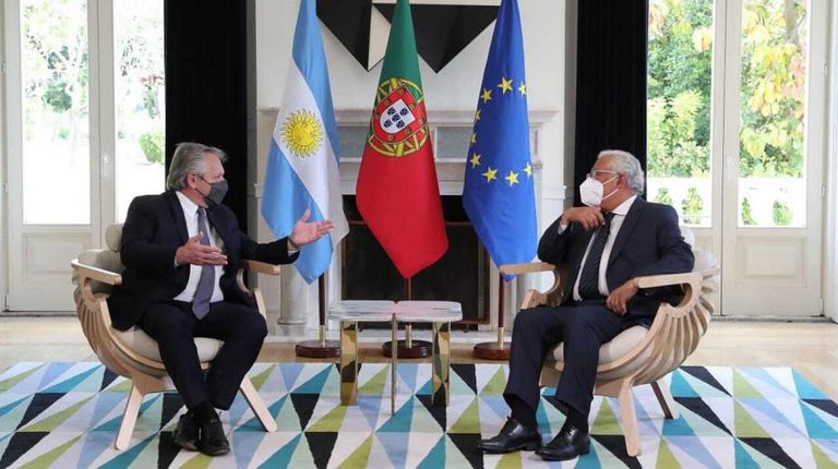 Alberto Fernández con Marcelo Rebelo de Sousa