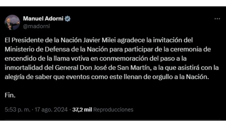 Acto por San Martín