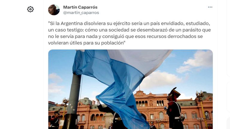 Tweet Martín Caparrós