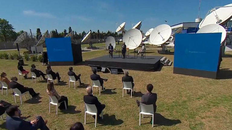 El presidente Alberto Fernández encabeza desde Arsat la presentación del Plan Nacional de Conectividad 