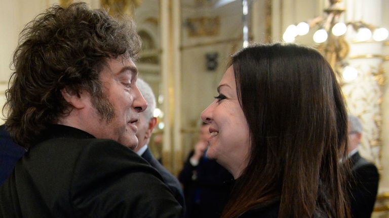 Javier Milei y Sandra Pettovello