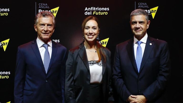 Mauricio Macri, María Eugénia Vidal y Jorge Macri